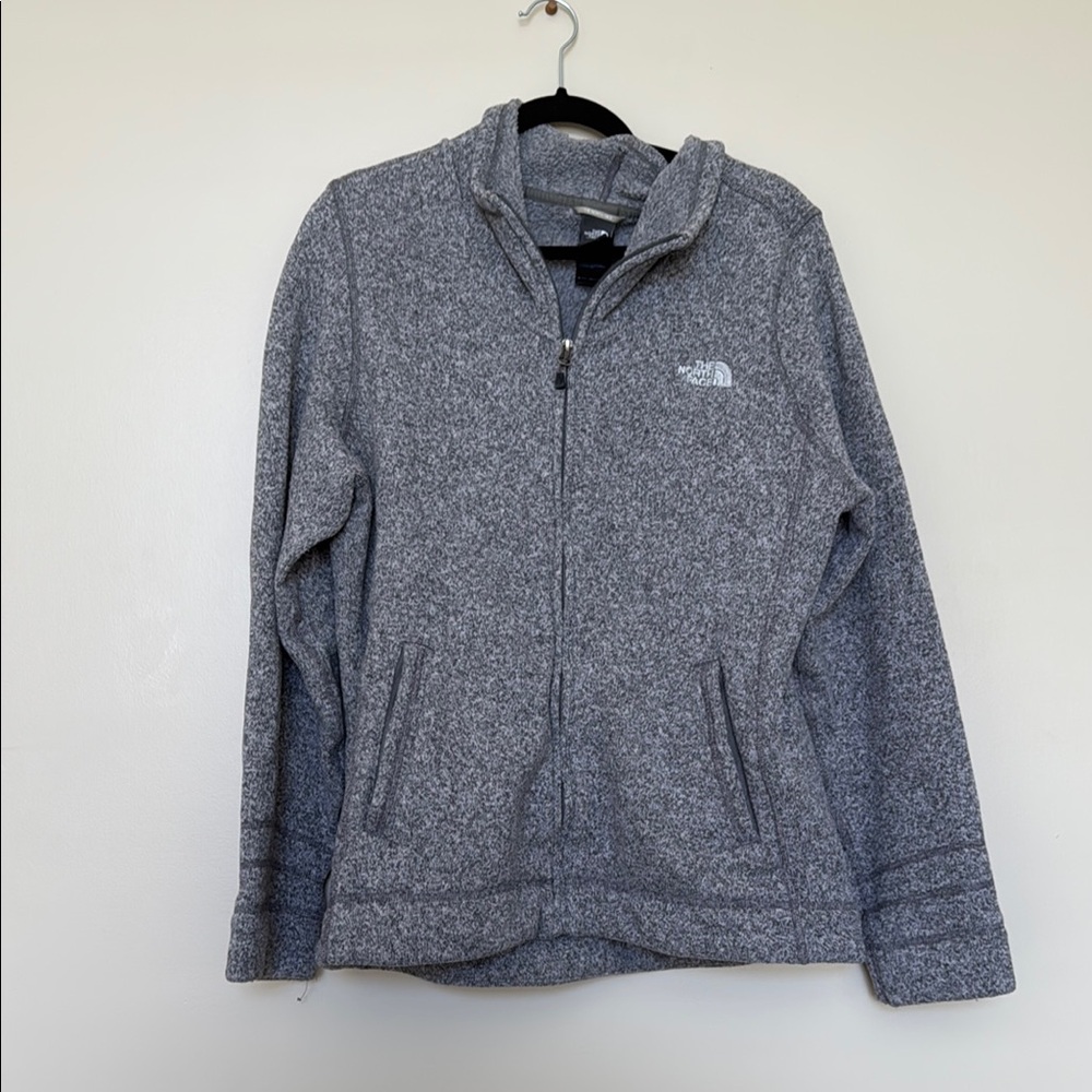 The North Face Heathered Gray Zip-Up Jacket